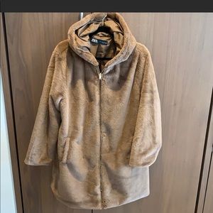 Zara faux fur coat